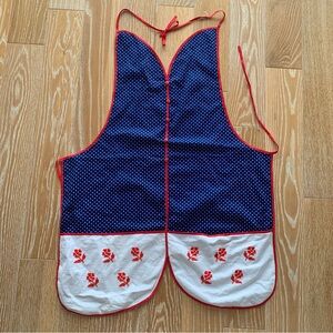 Vintage Italian polka dot entertaining apron